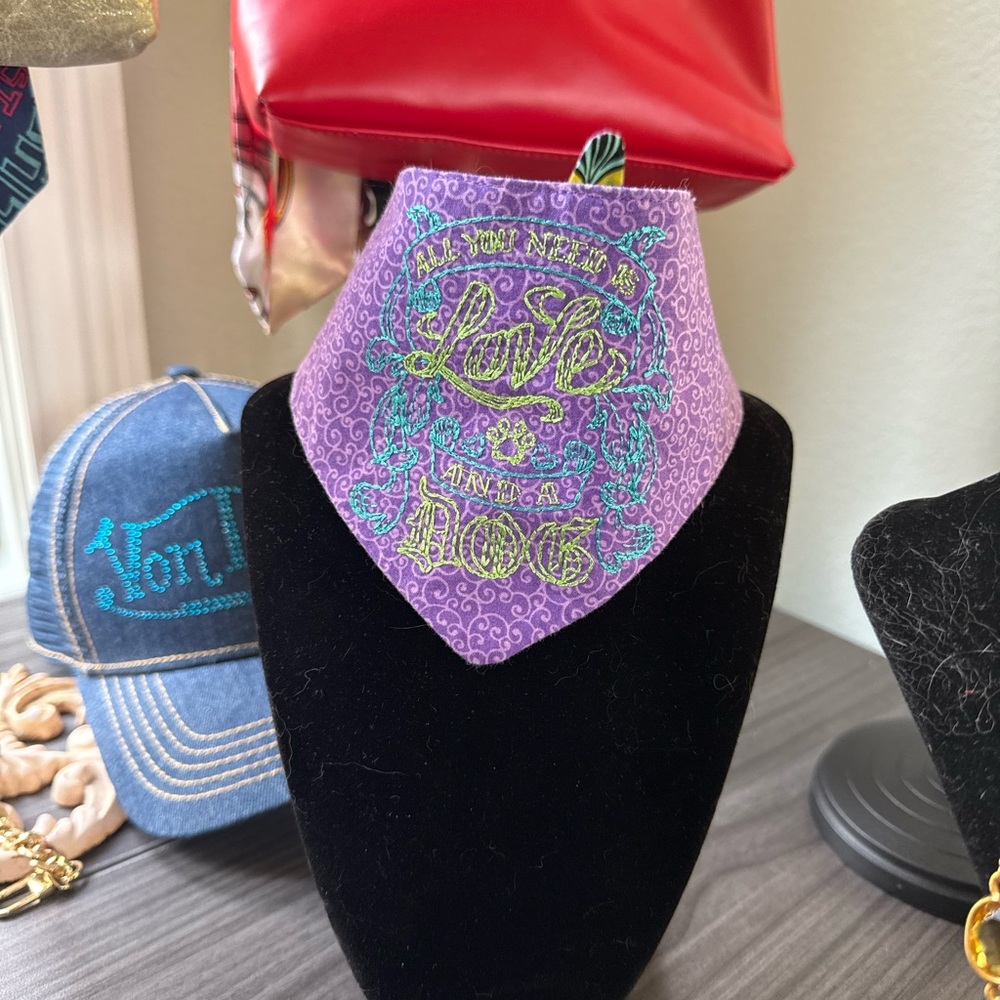 Purple Dog Bandana small